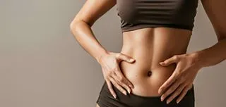 beautiful woman slim tummy